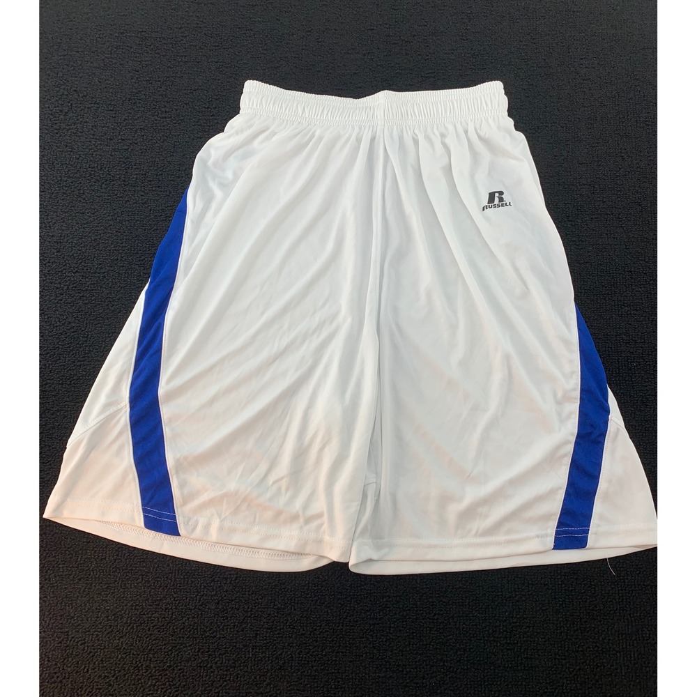 Russell Athletic Kids Athletic‎ Shorts White Blue Dri Power M M M